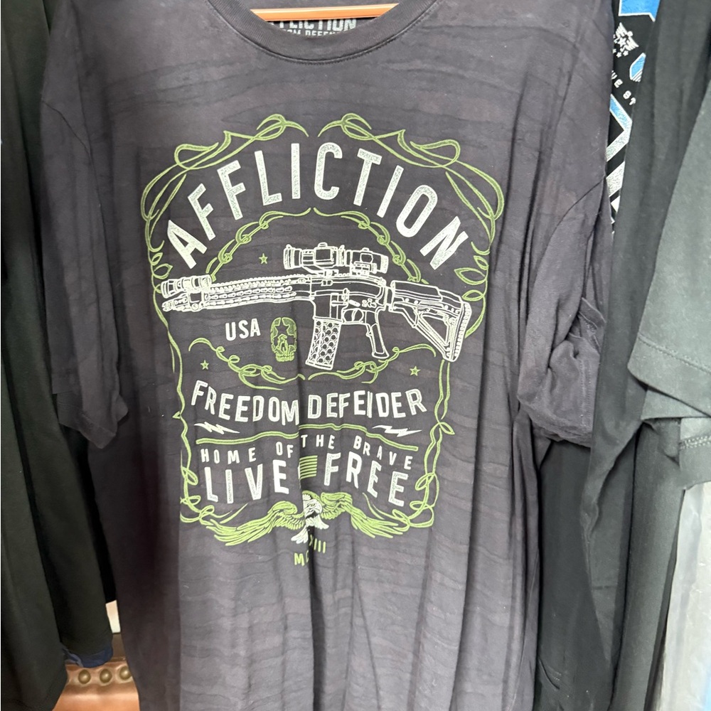 Affliction Black Graphic T-Shirt